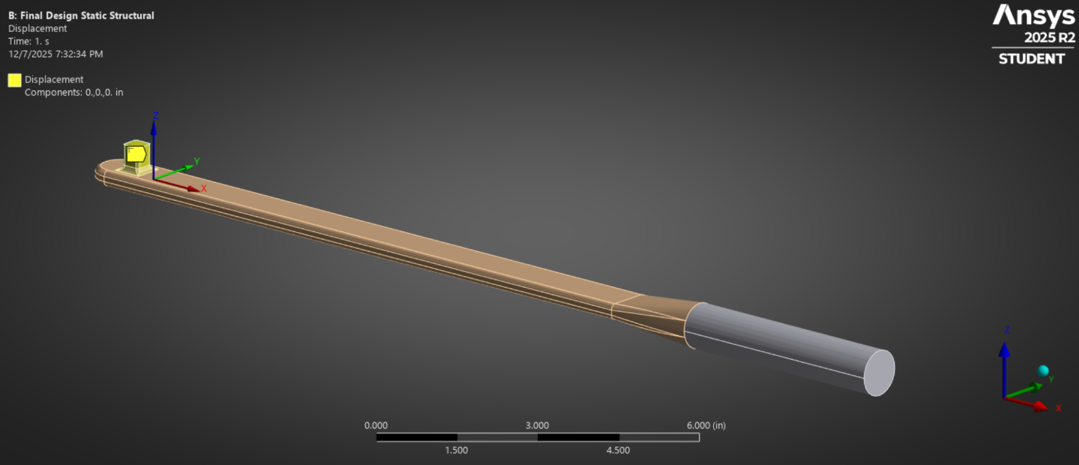 The no-displacement boundary condition set for our simulation.